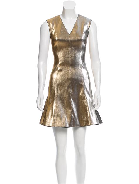 louis vuitton metallic dress|Bead Trim Slip Dress .